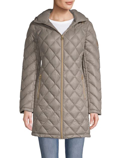 michael kors green puffer coat|michael kors packable down fill.